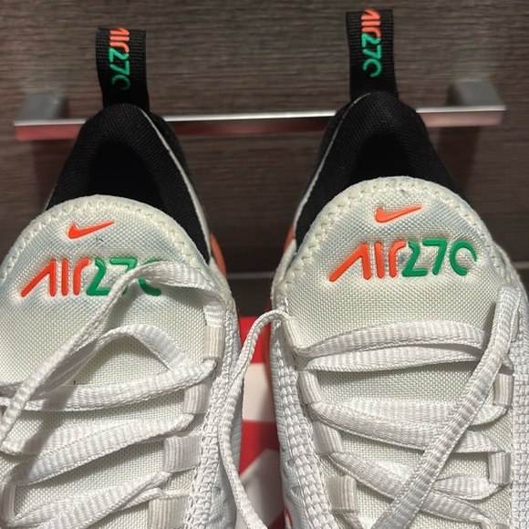 Nike Kids Black, White & Orange Air270 Sneakers - Picture 5 of 9